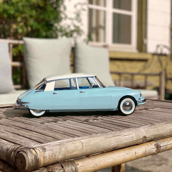 Citroën DS 19 1959 Bleu Nuage&Blanc Carrare 1/12