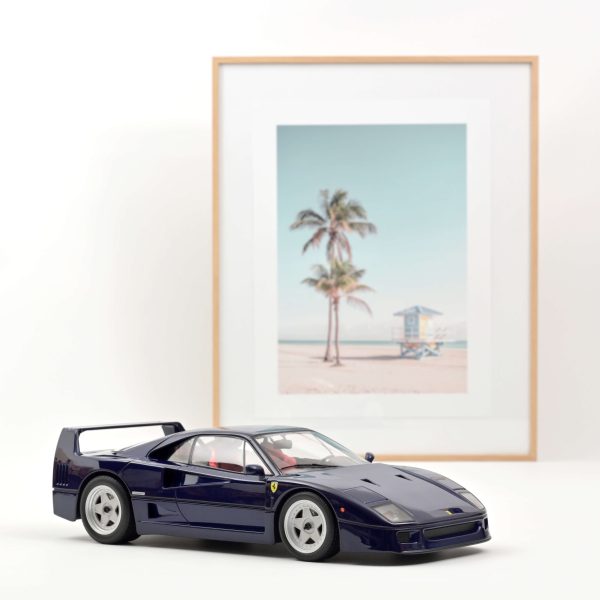 Ferrari F40 1987 Bleu métallisé 1/12
