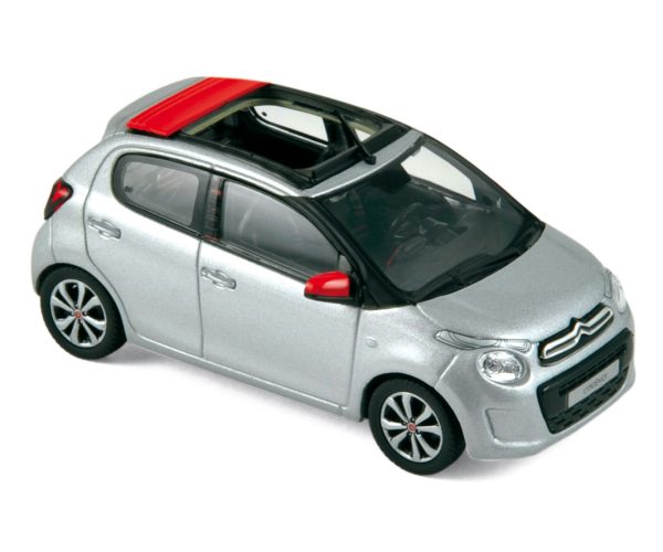 Citroën C1 Airscape 2014 Gris Gallium&Rouge Agrume 1/43