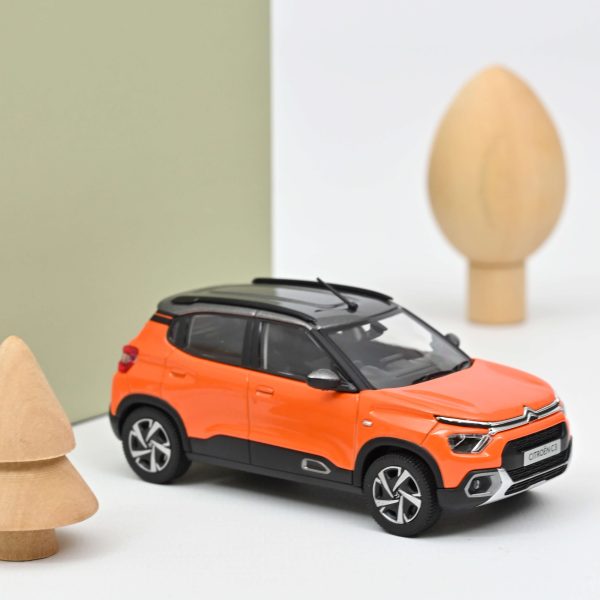 Citroën C3 (marché indien) 2021 Orange et Gris 1/43