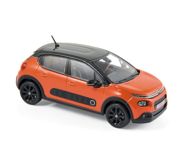 Citroën C3 2016 Orange Power et Noir 1/43