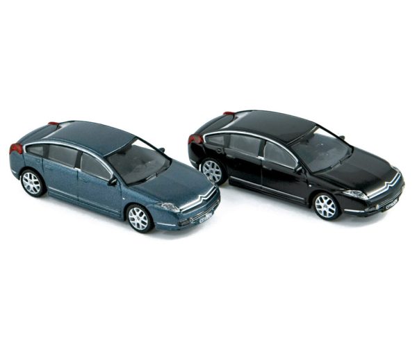 Citroën C6 2005 Gris foncé et noir 1/87