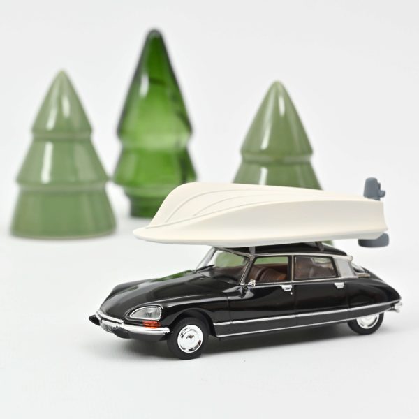 Citroën DS 21 Pallas 1972 Noir avec bateau sur le toit 1/43