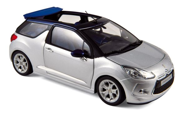 Citroën DS3 Cabrio 2013 Gris Aluminium&Bleu Infini 1/18