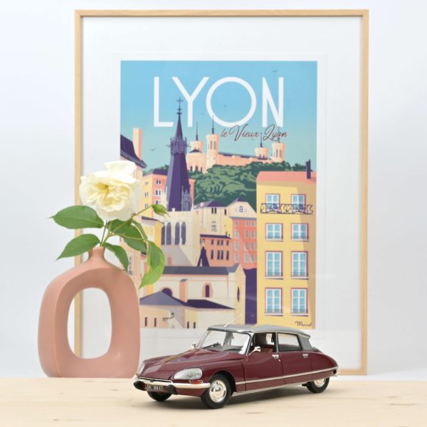Citroën DS 23 Pallas 1972 Rouge Grenade et Gris métallisé 1/18ème