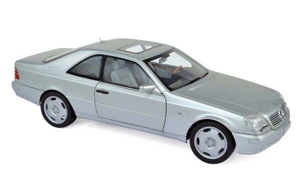 Mercedes-Benz S600 Coupé 1998 Argent métallisé 1/18