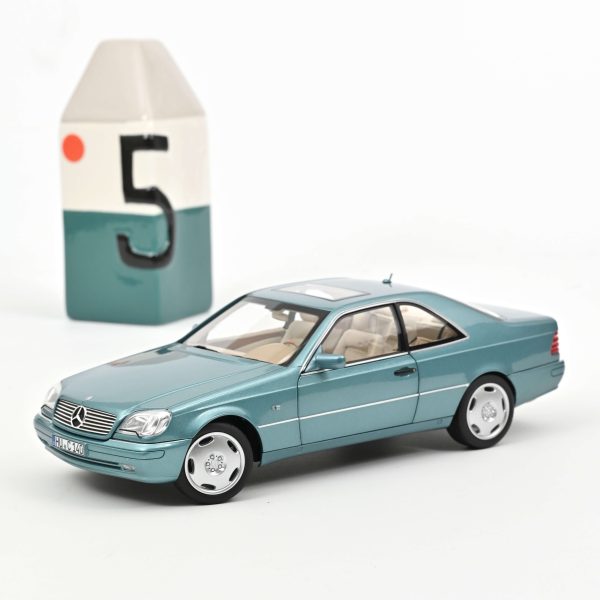 Mercedes-Benz CL600 Coupé 1997 Bleu métallisé 1/18