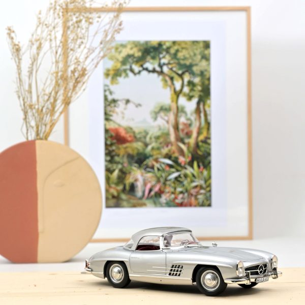 Mercedes-Benz 300 SL Roadster 1957 Argent 1/18