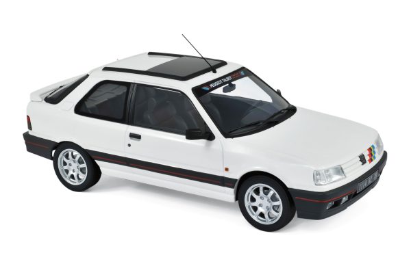 Peugeot 309 GTi 1990 Blanc et PTS deco 1/18 - 100pcs
