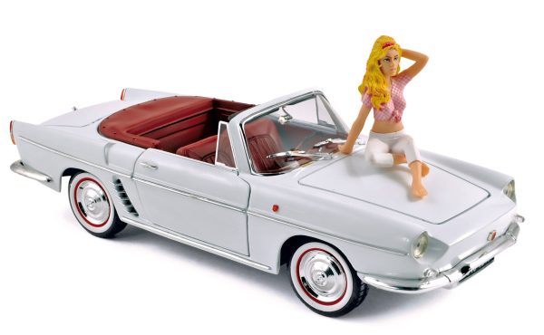 Renault Floride 1958 Blanc avec figurine B. Bardot 1/18
