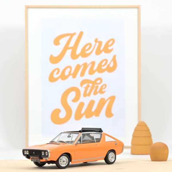 Renault 17 TS Découvrable 1974 Orange 1/18 - 300pcs