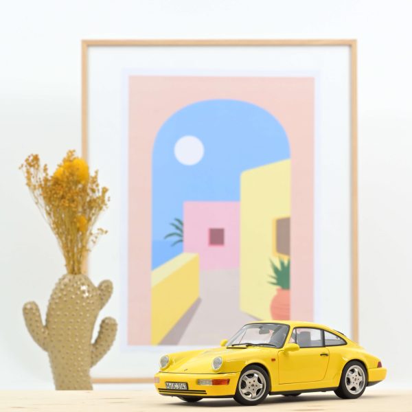 Porsche 911 Carrera 2 1992 Jaune 1/18