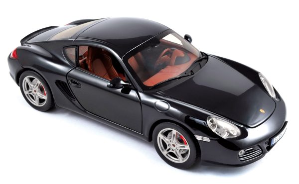 Porsche Cayman 2009 Noir métallisé 1/18