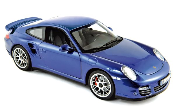 Porsche 911 Turbo 2010 Bleu Aqua 1/18