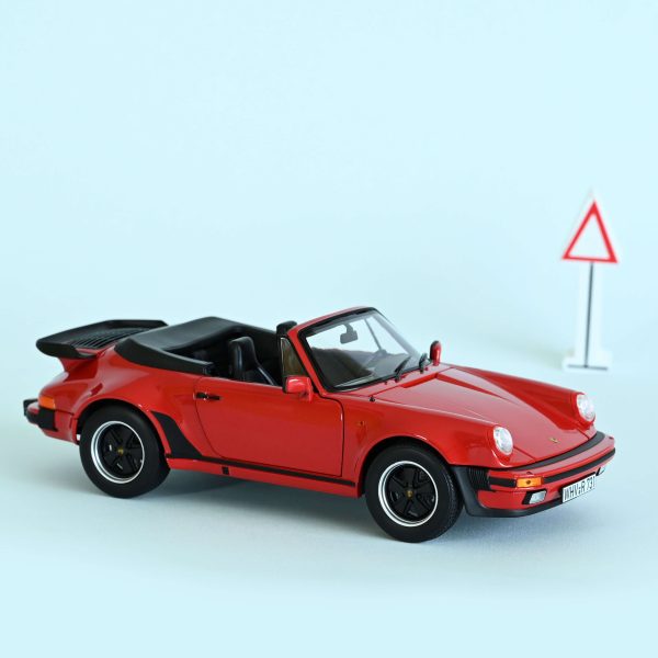 Porsche 911 Turbo Cabriolet 1987 Rouge 1/18