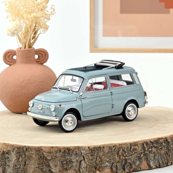 Fiat 500 Giardiniera 1964 Bleu Cenere 1/18