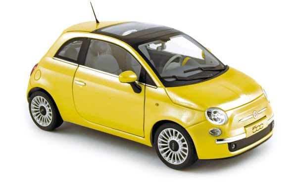 Fiat 500 Lounge 2007 Jaune 1/18