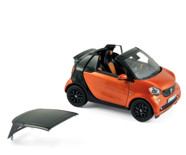 Smart Fortwo cabrio 2015 Orange/Noir 1/43