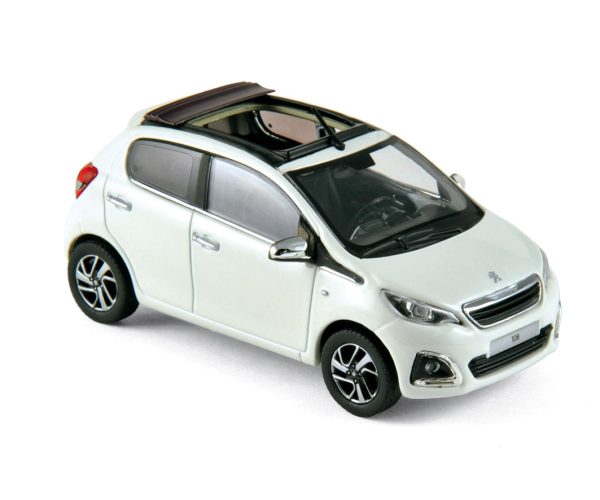 Peugeot 108 TOP ! 2014 Banquise Blanc&Violet 1/43
