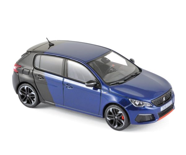 Peugeot 308 GTi Coupe Franche 2017 Bleu Magnétique&Noir 1/43