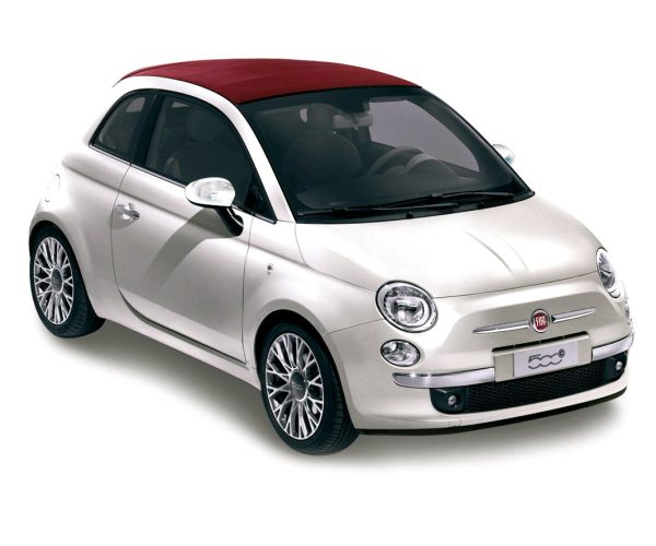 Fiat 500C 2009 Blanc nacré 1/43
