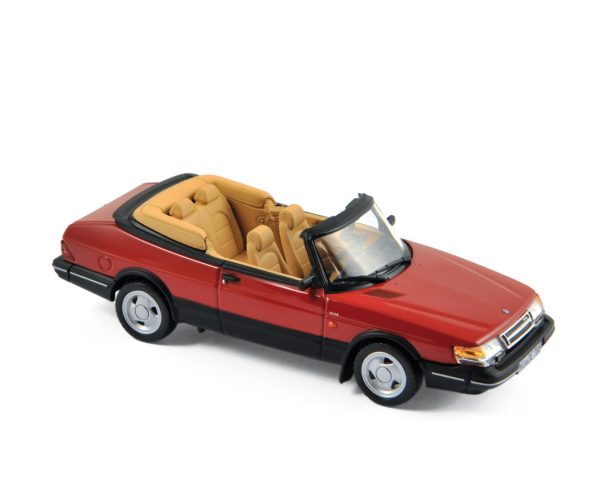 Saab 900 Turbo 16 Cabriolet 1992 Rouge 1/43