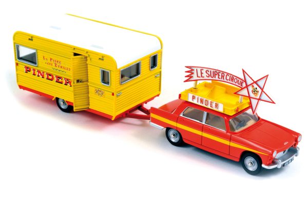 Peugeot 404 Pinder avec caravane 1/43